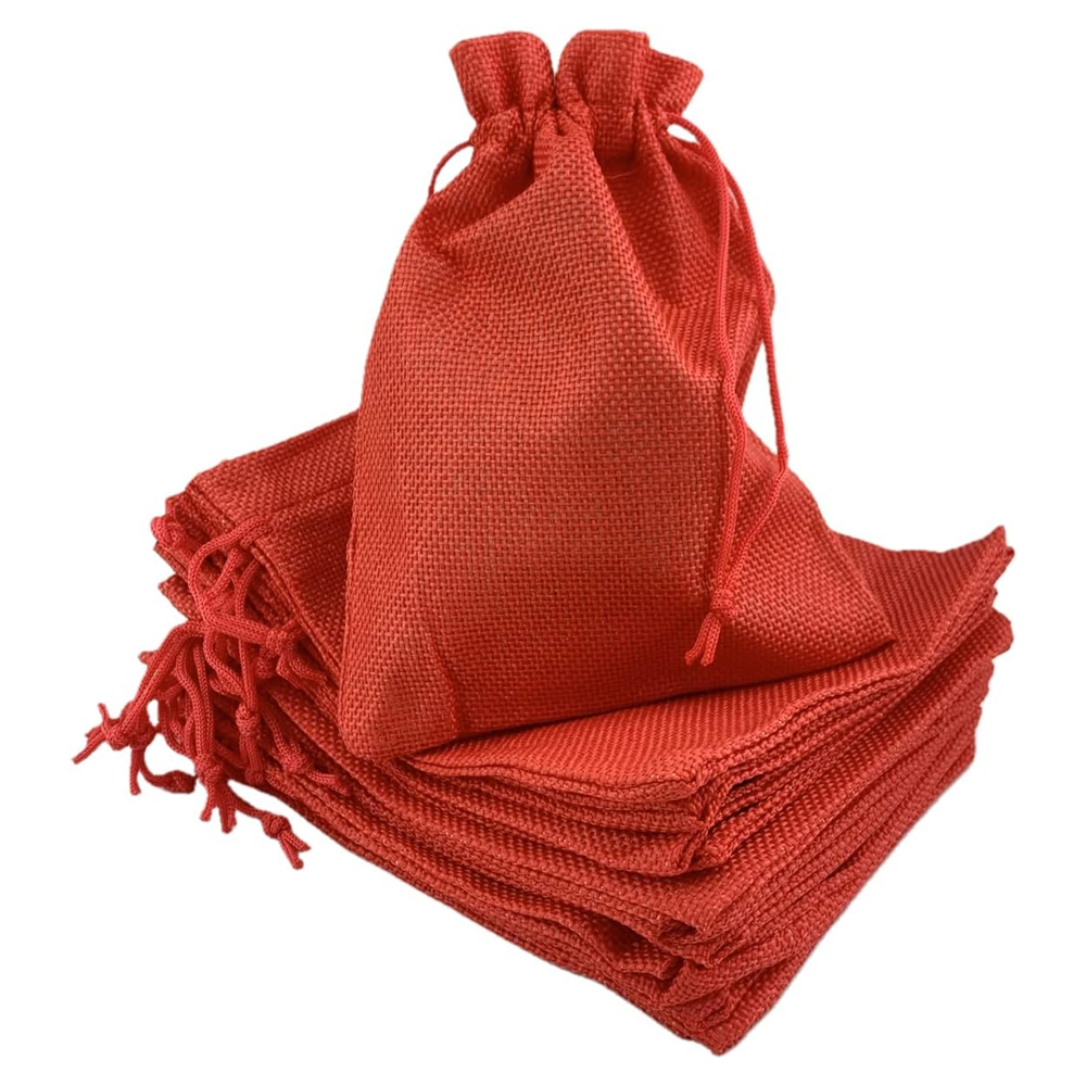 4" x 6" Deluxe Burlap Drawstring Bag. 11