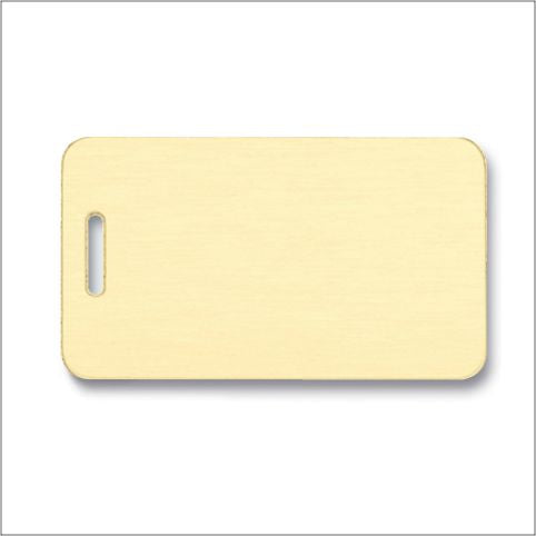 Brass Luggage Tag 2" X 3½" 2