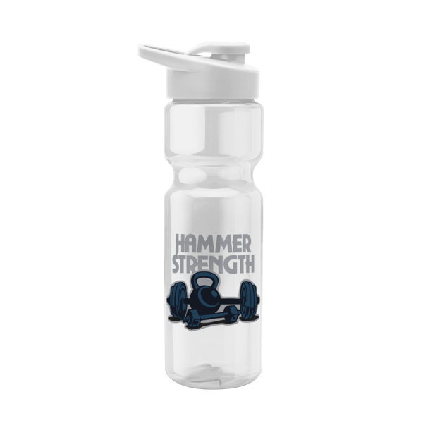 Tandem 28oz Recycled Transparent Bike Bottle w/Drink-thru Lid 15