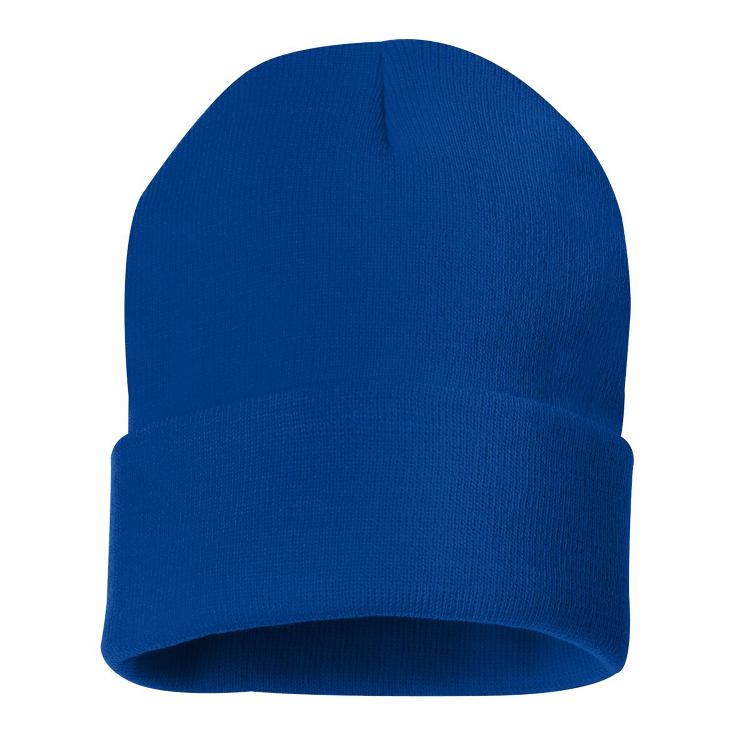 Solid Cuffed Beanie w/ Sewn Woven Patch 57