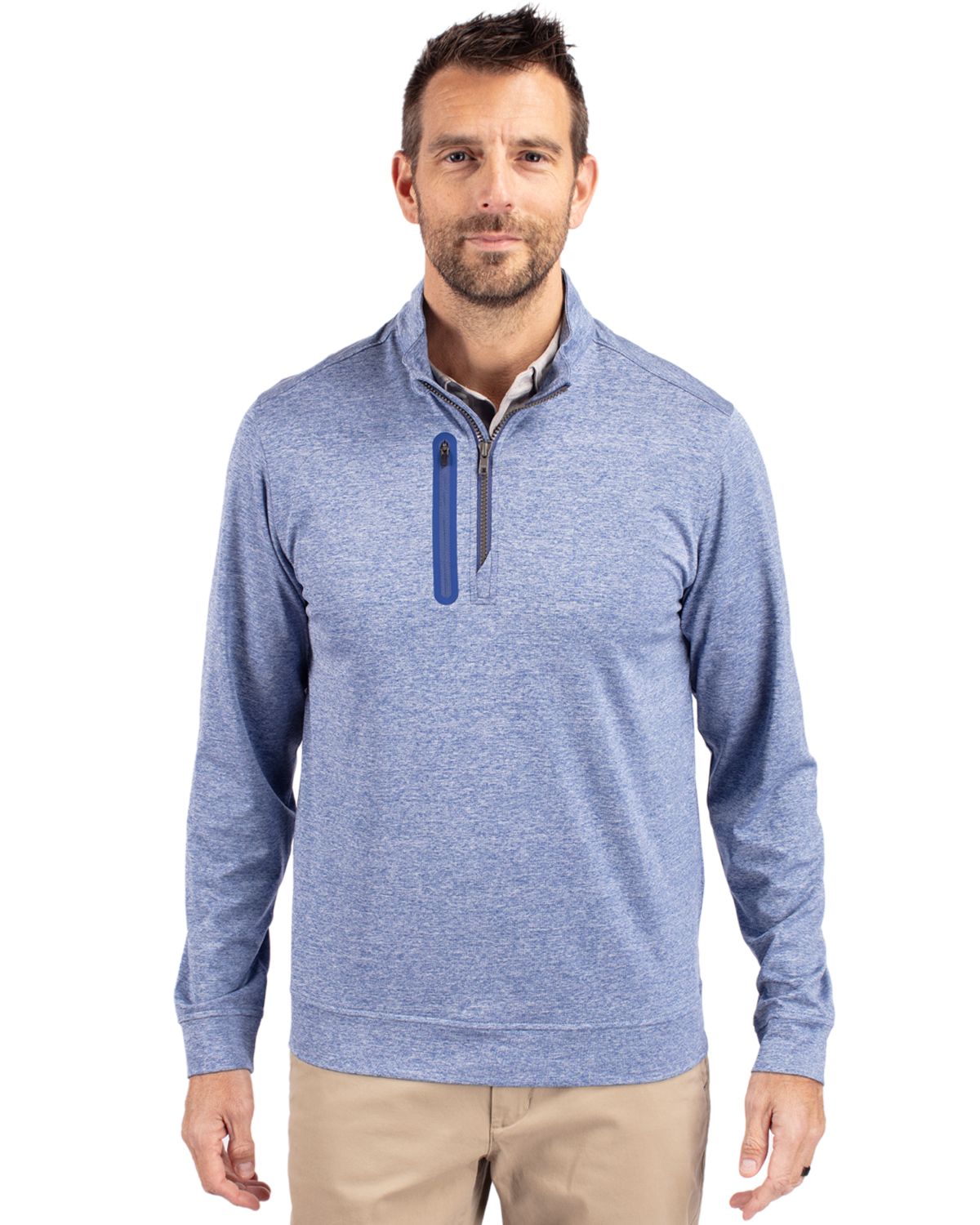 Cutter & Buck Stealth Heathered Mens Quarter Zip 26