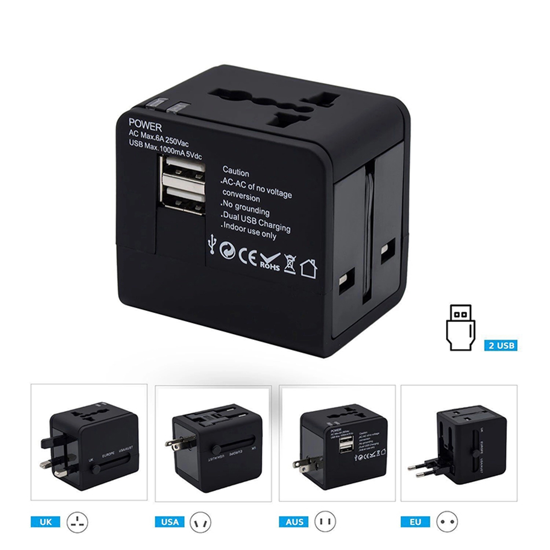 Multi-function USB Charger Adapter Universal Traveler 2
