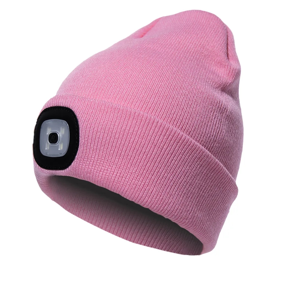 LED Headlamp Winter Cap Lighted Hat Flashlight Gifts 2