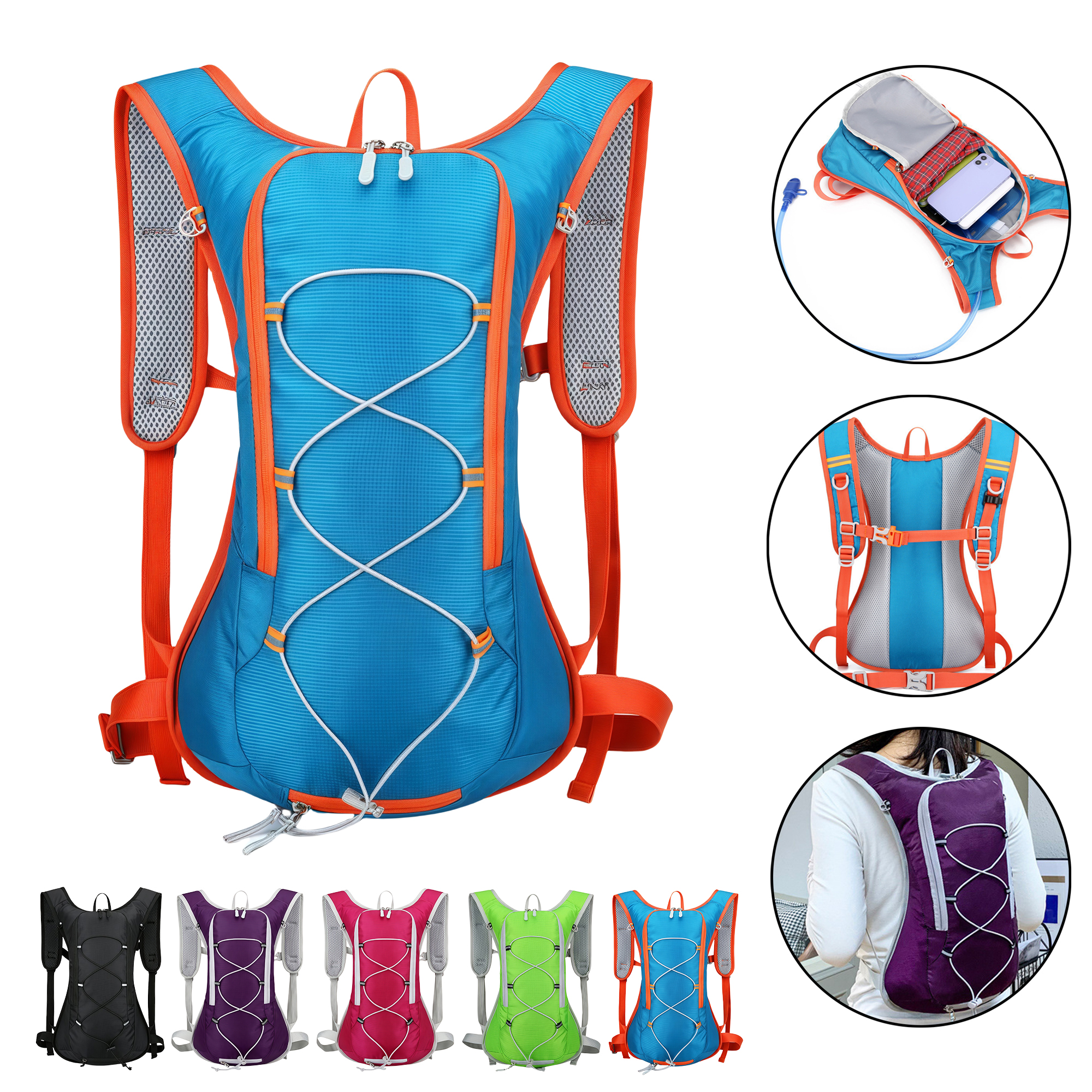 Water-Resistant Hiking Backpack with Hydration Pack 4