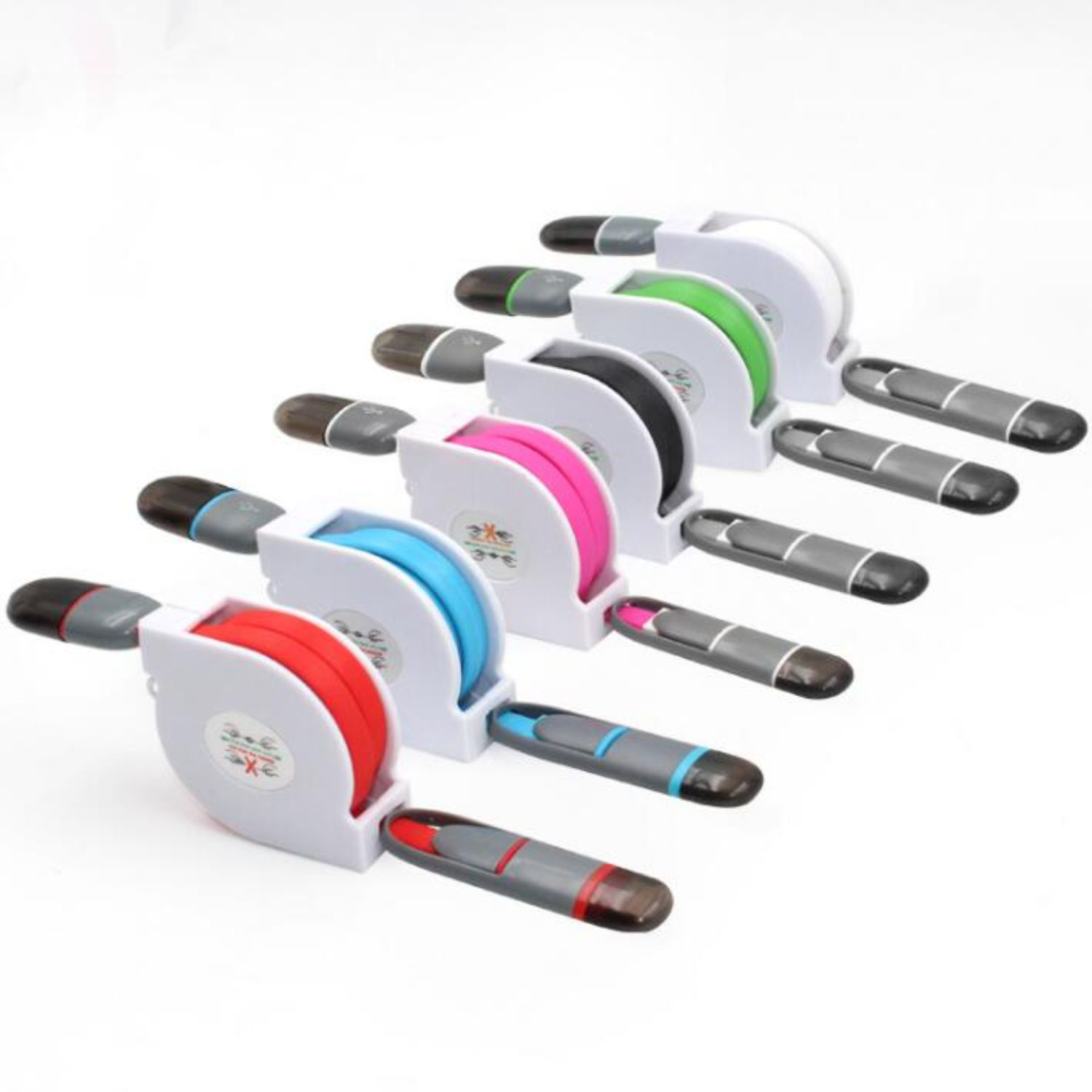 ASCOT Self-spooling USB charging cable for iPhone and Android 2