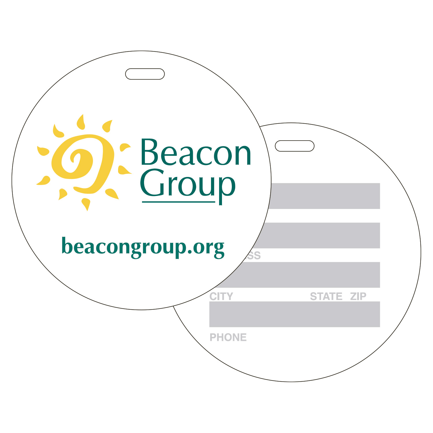 Plastic Luggage Tags with Write-On Back — view 1 of 2