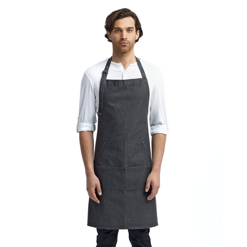 Artisan Collection By Reprime Unisex Jeans Stitch Denim Bib Apron 3