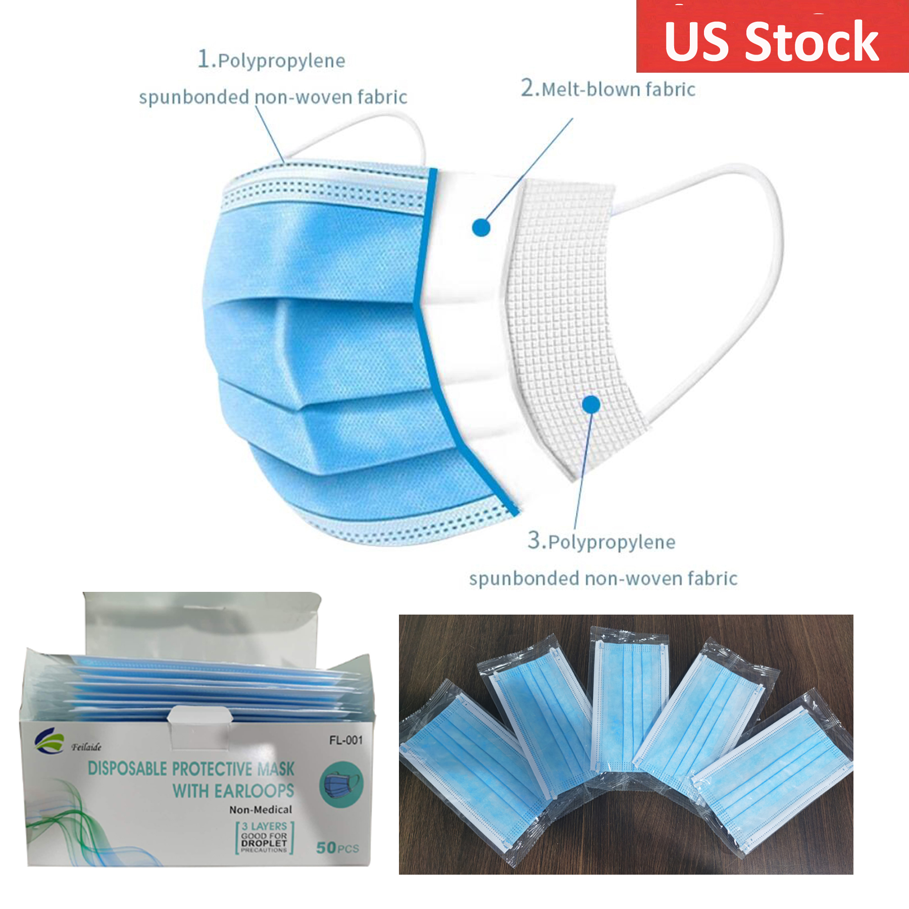 Individually Sealed Disposable 3-Ply Mask 1