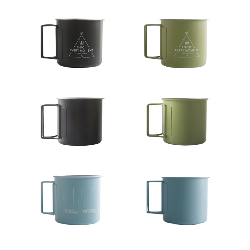 11 Oz. Stainless Steel Folding Handle Coffee Cup 1