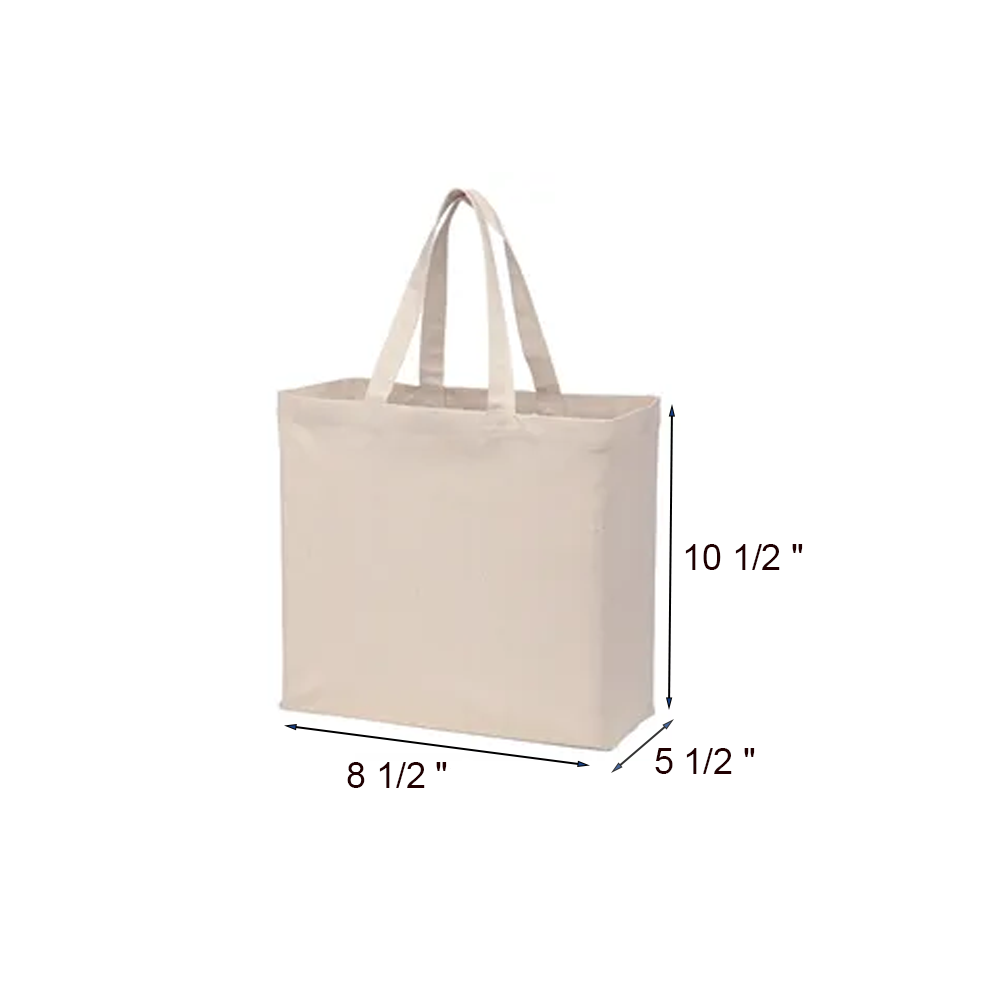 Recycle Cotton Canvas Tote Bag, custom tote bag with logo imprint 4
