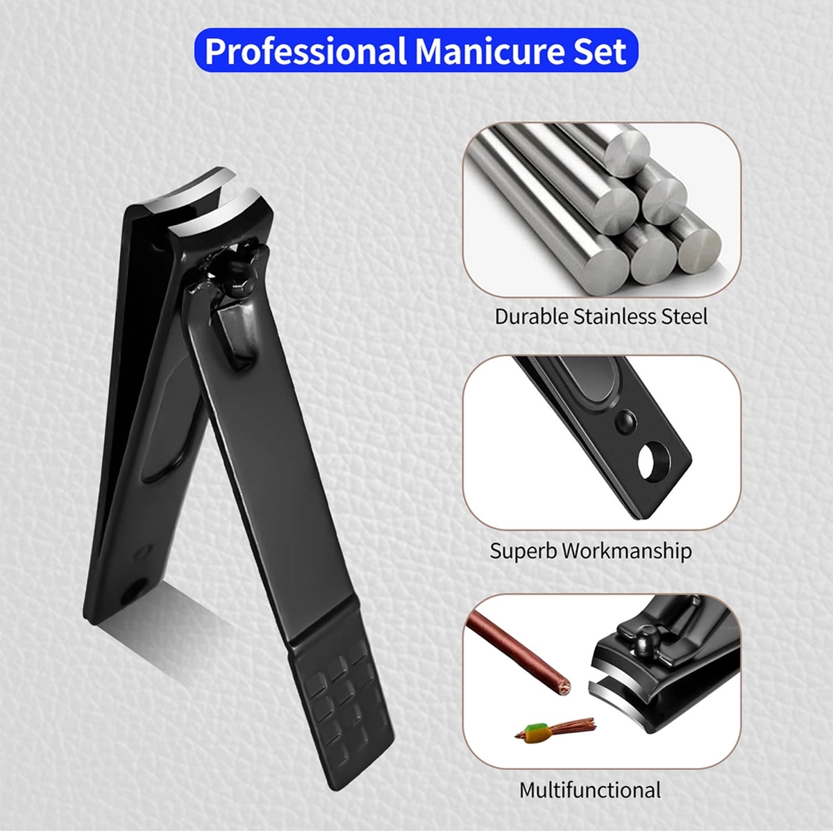 12 In 1 Professional Manicure Set Nail Clippers Kit 2