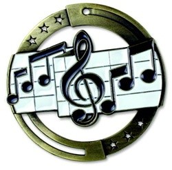 Music M3XL Die Cast Medal - 2-3/4" 2