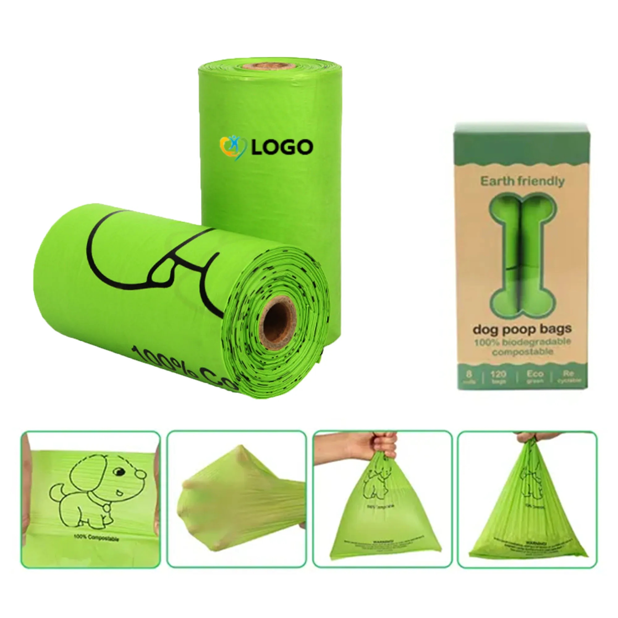 Custom Biodegradable Compostable Dog Poop Bags 4