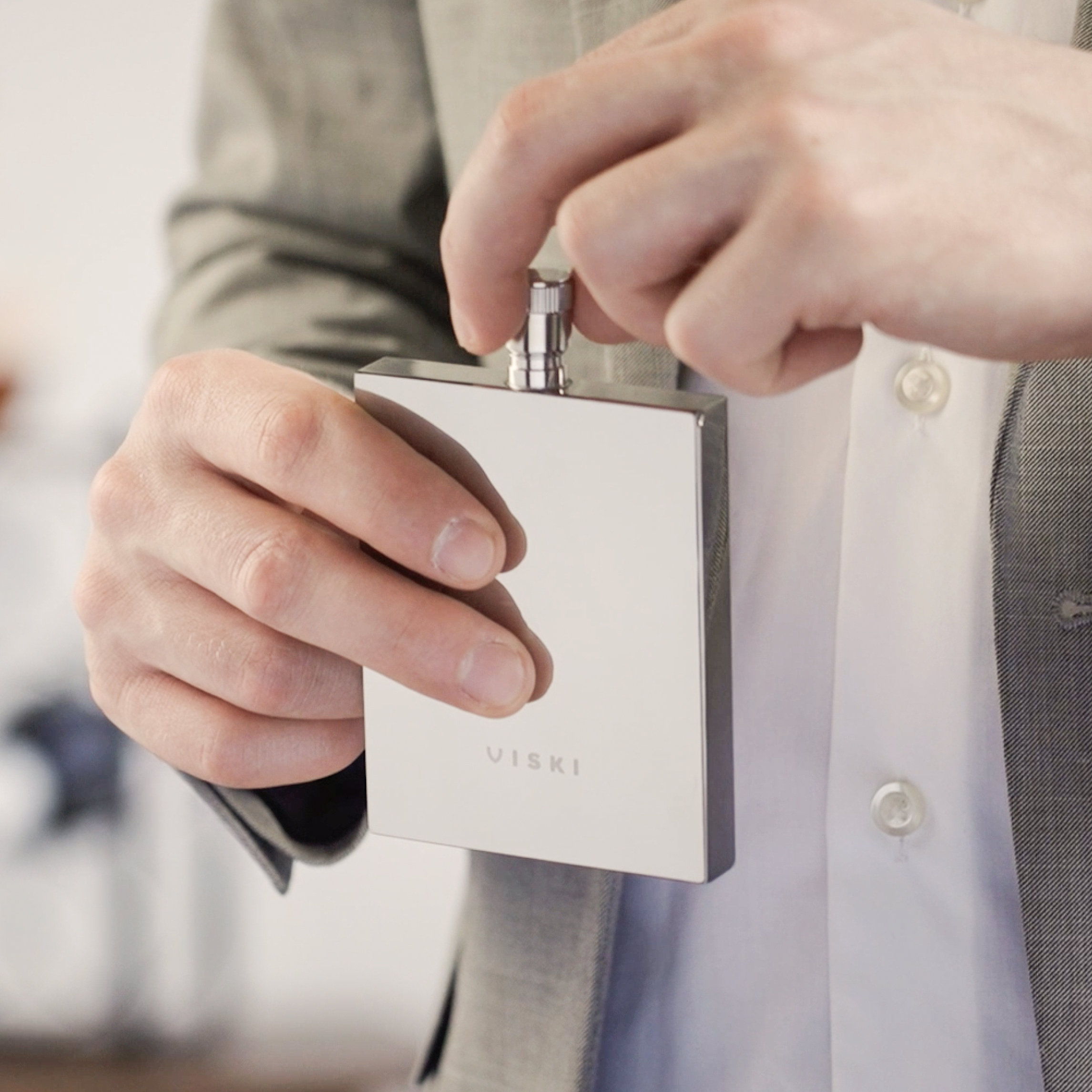 Viski® Stainless Steel Slim Flask 6