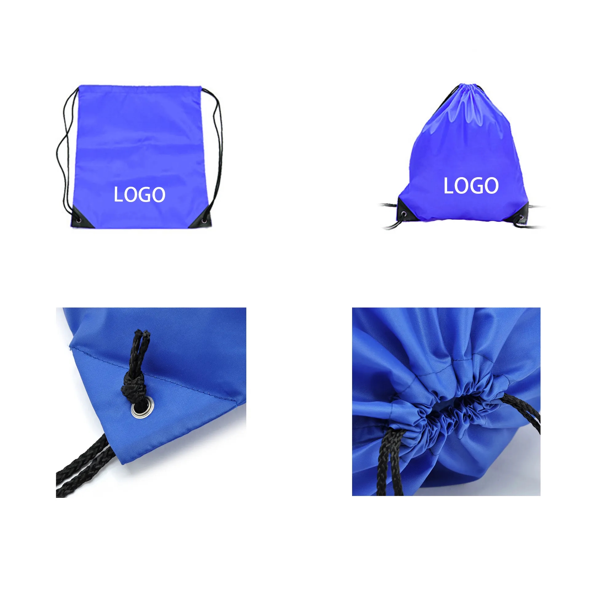 13.4"X16.9" Polyester Drawstring Bag Gym Backpacks 2