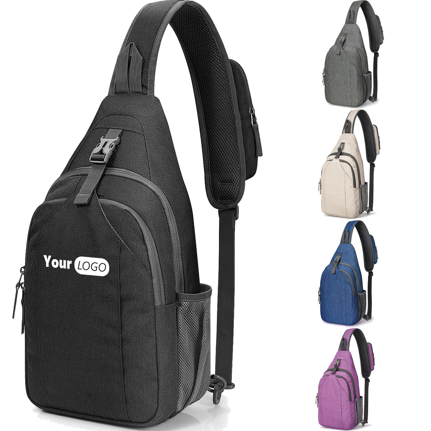 RFID Blocking Sling Backpack Crossbody Chest Bag for Hiking 7