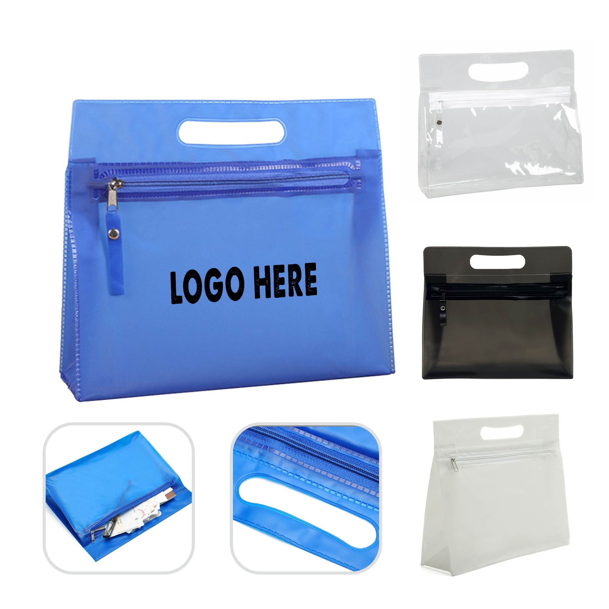 Waterproof PVC Clear Cosmetic Zipper Bag 2