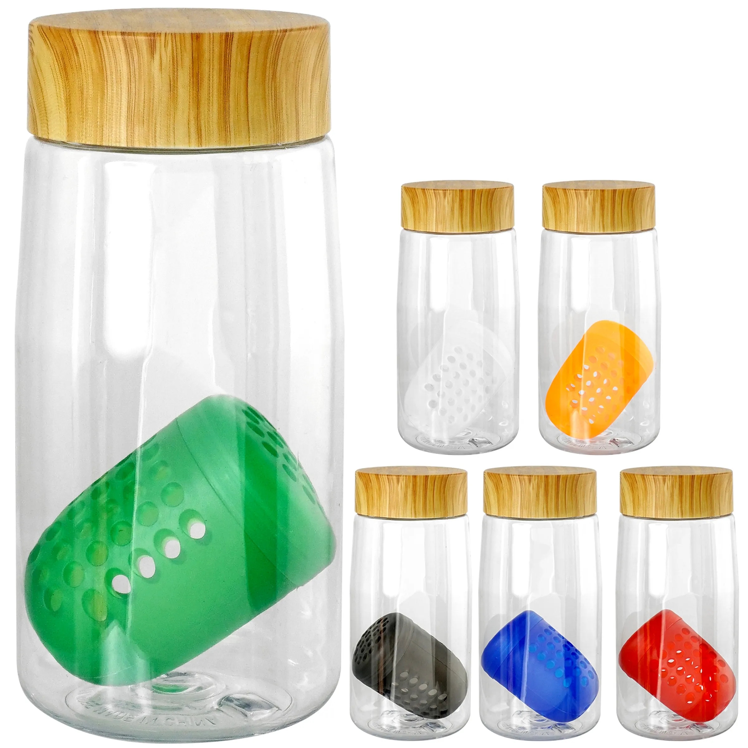 Bamboo Pattern 18 oz. Recycled Bottle with Floating Infuser 10