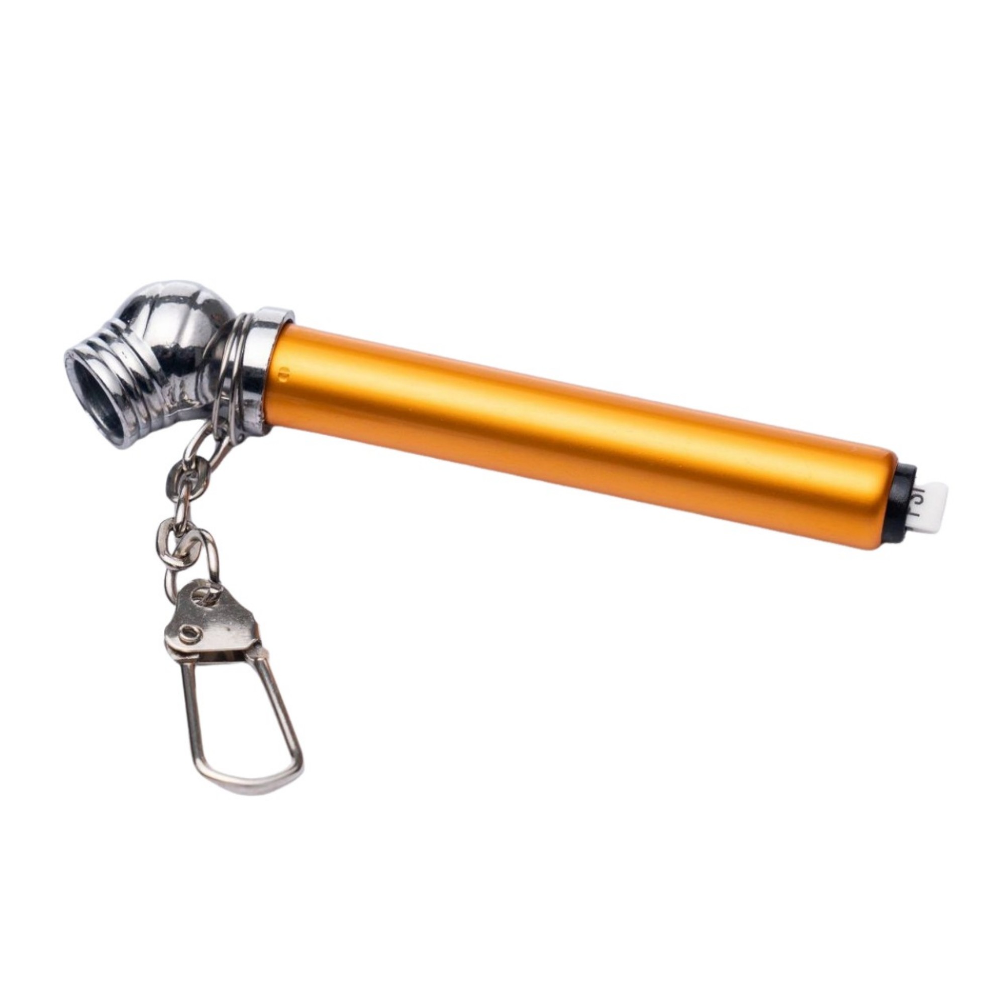 Aluminum Tube Tire Gauge Keychain With Chrome Plated Head 2
