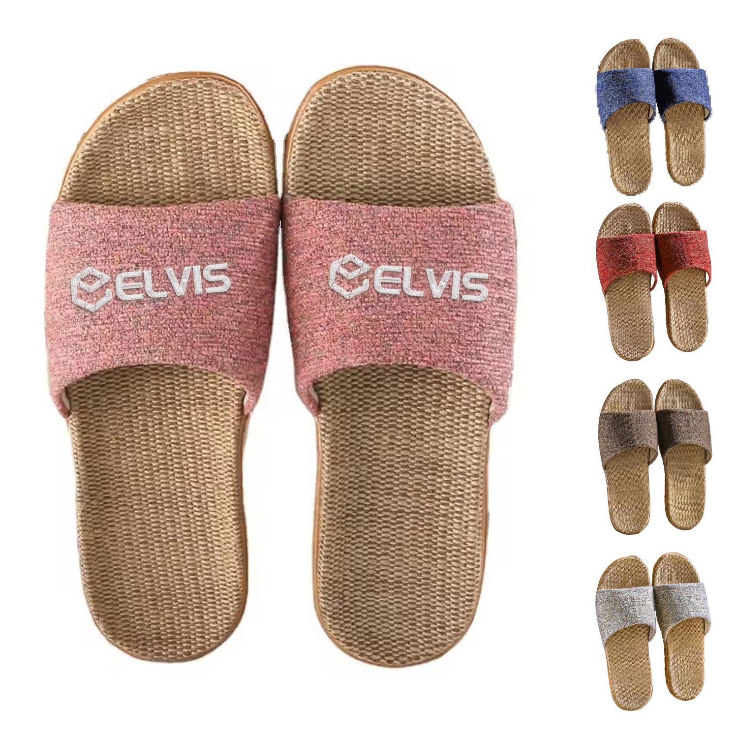 Lightweight Soft Cotton Linen Open-Toe Slippers 3