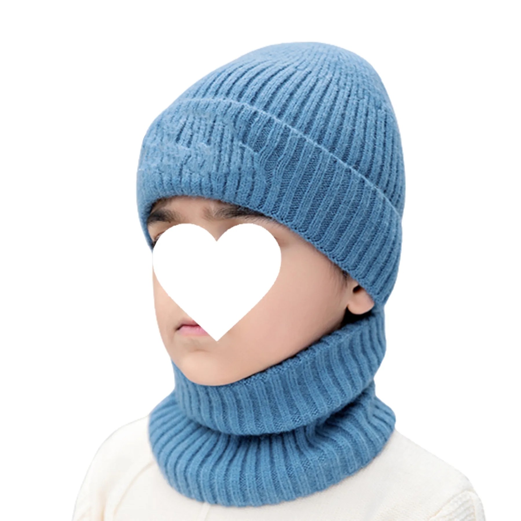 Winter Knit Children Hat W/ Scarf 4