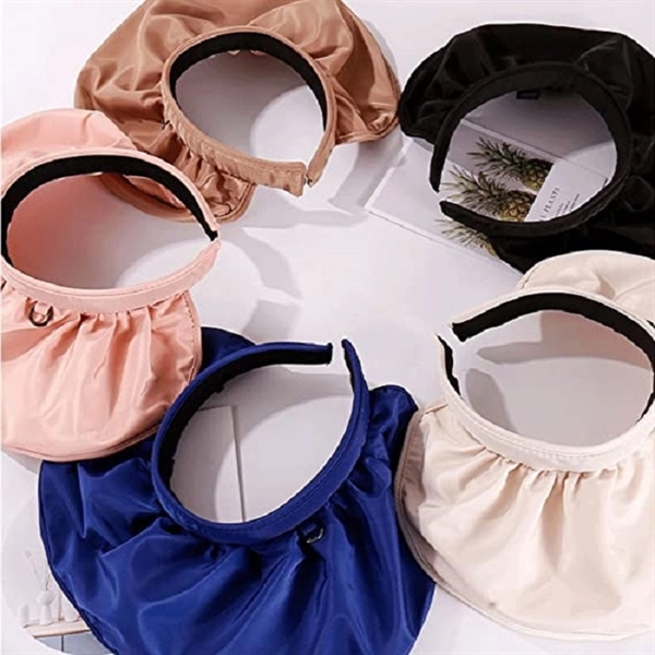 Foldable Wide Brim Shell Hat Headband Visor 3