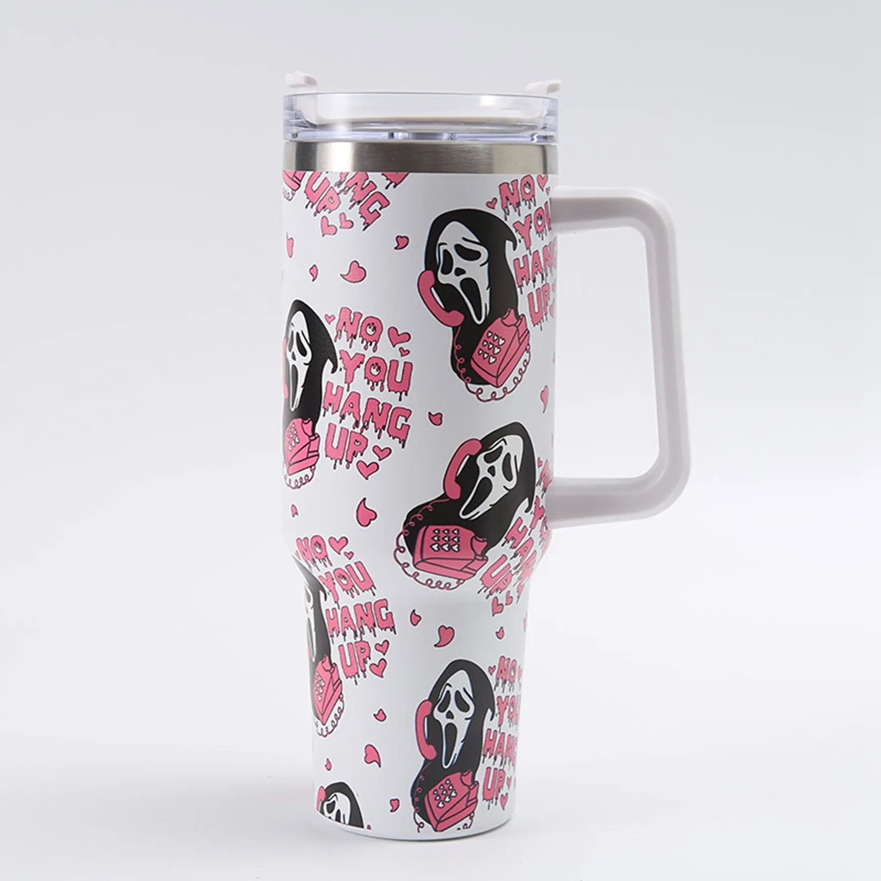 40 Oz Customized Full Color Printed Vacuum Tumbler with Hand 7