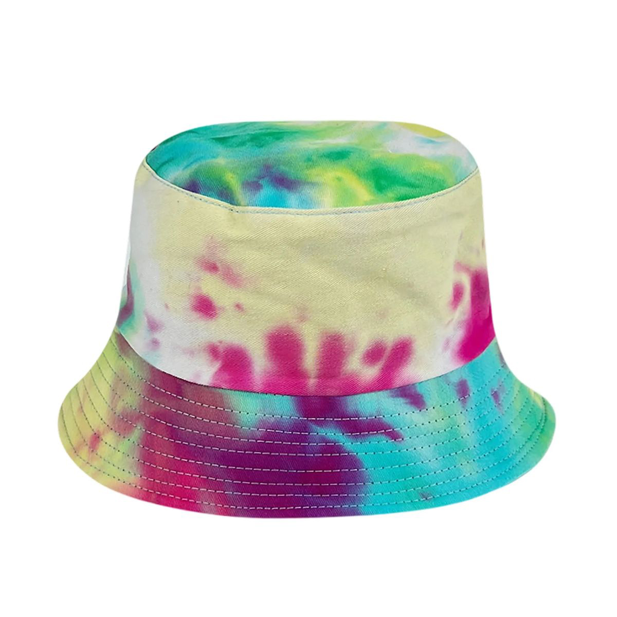 Plastic Tie Dye Hat with Foldable Double Sided Design 29