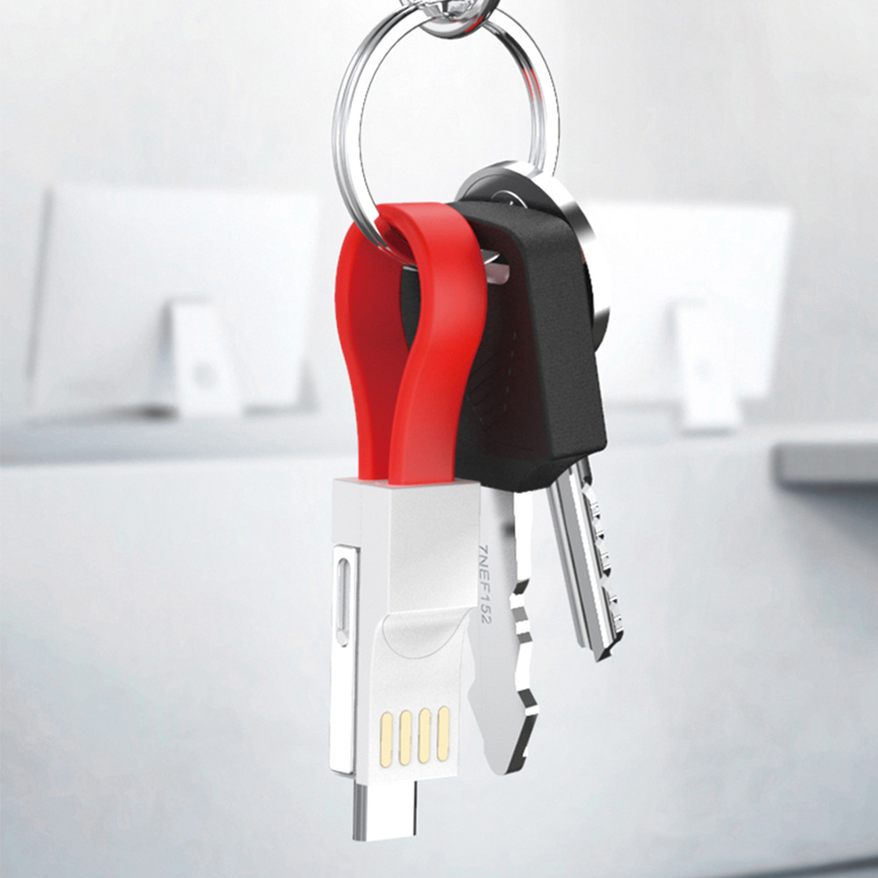 3-in-1 Mini Magnetic Charging and Data Cable Keychain 2