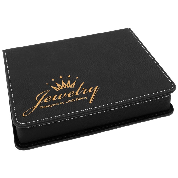 Black/Gold Leatherette 4-Piece Wine Tool Set