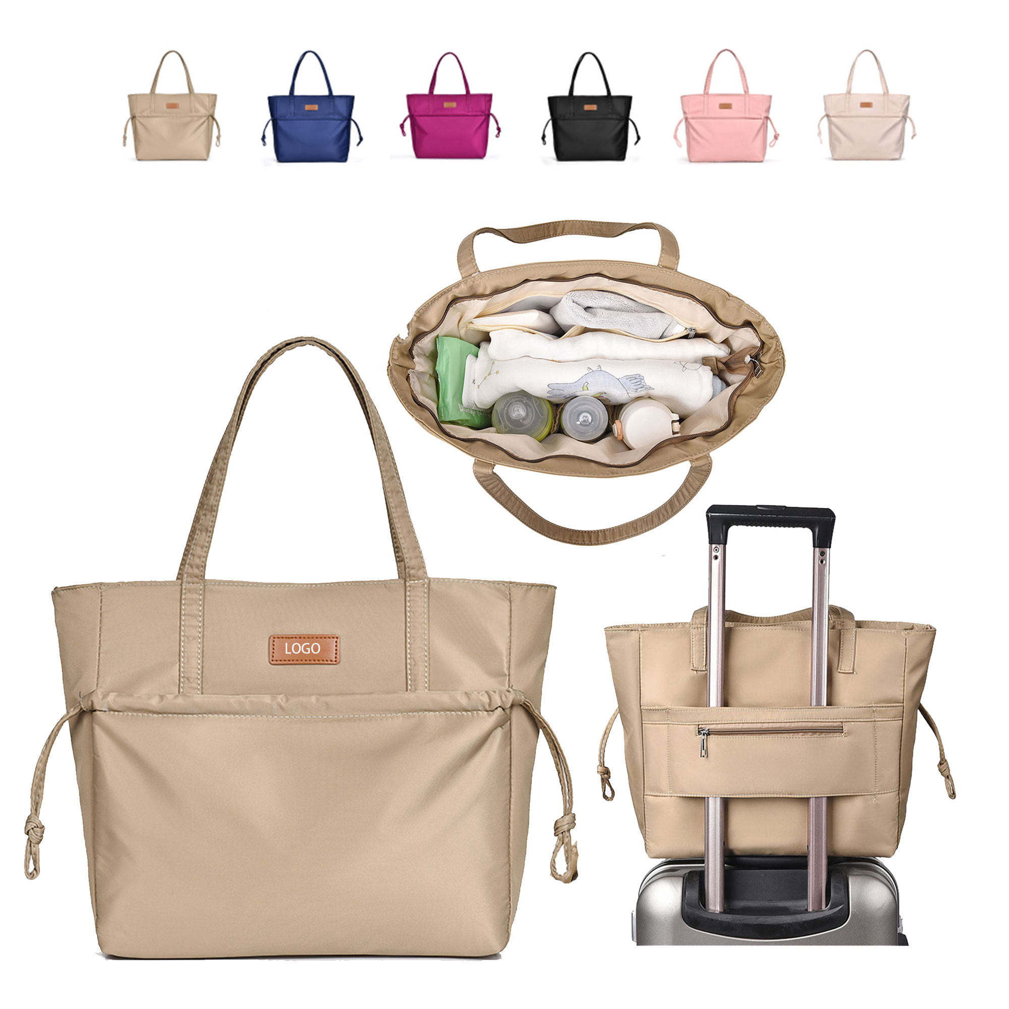 Women's Large Capacity Tote Bag Commuting Travel Bag Mother's Handbag 2
