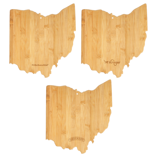 U.S. State Shaped Bamboo Cutting and Serving Boards 81