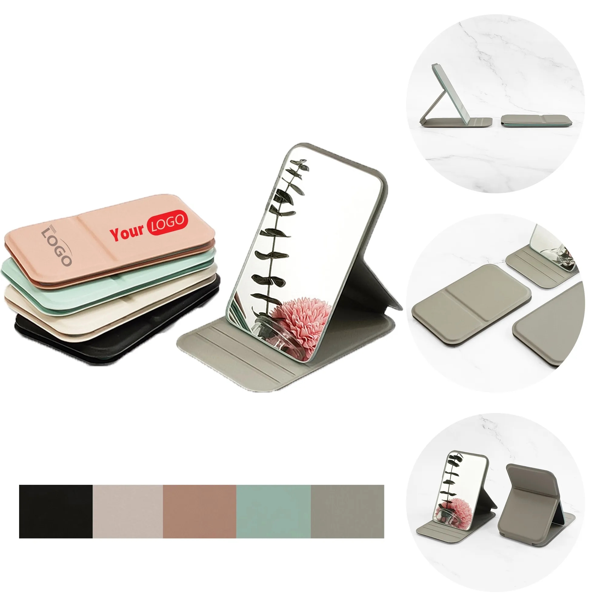 Shatterproof Stainless Steel Ultrathin Folding Makeup Mirror 2