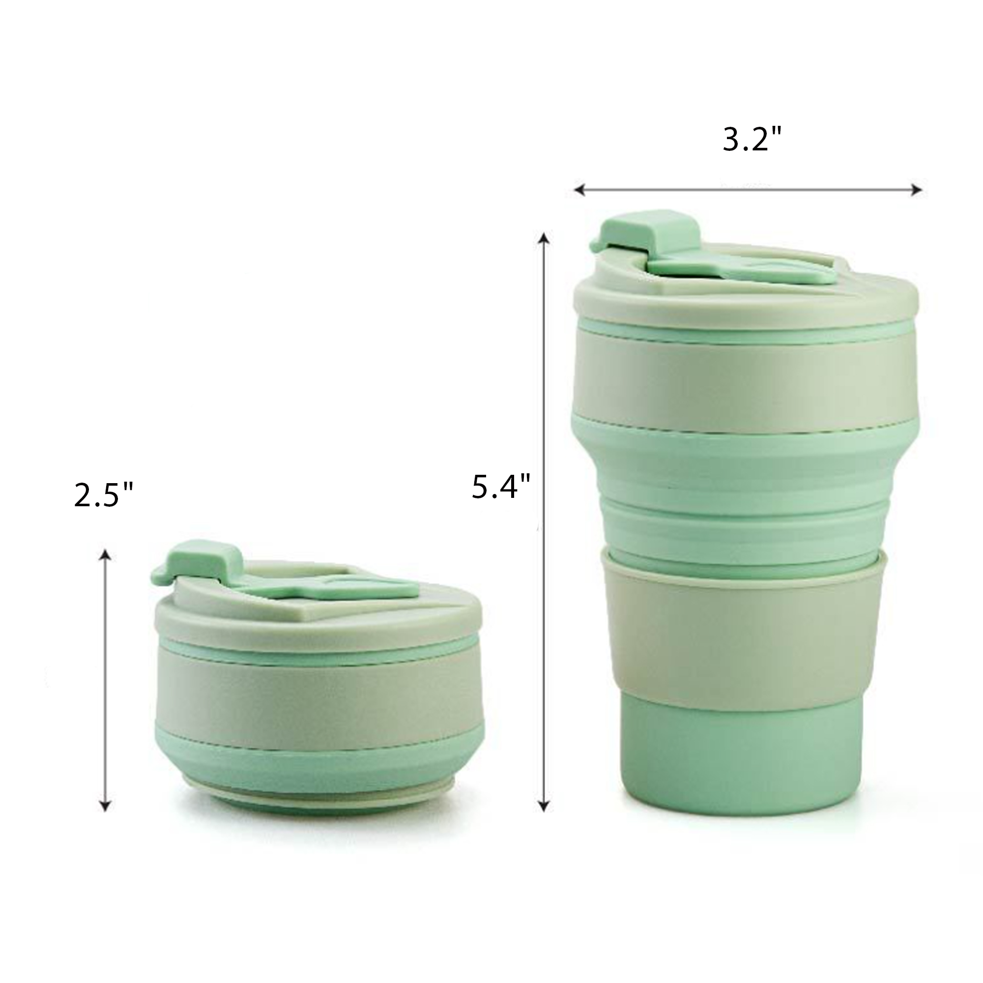 12 oz Portable Collapsible Cup Silicone with Leakproof Lid 3
