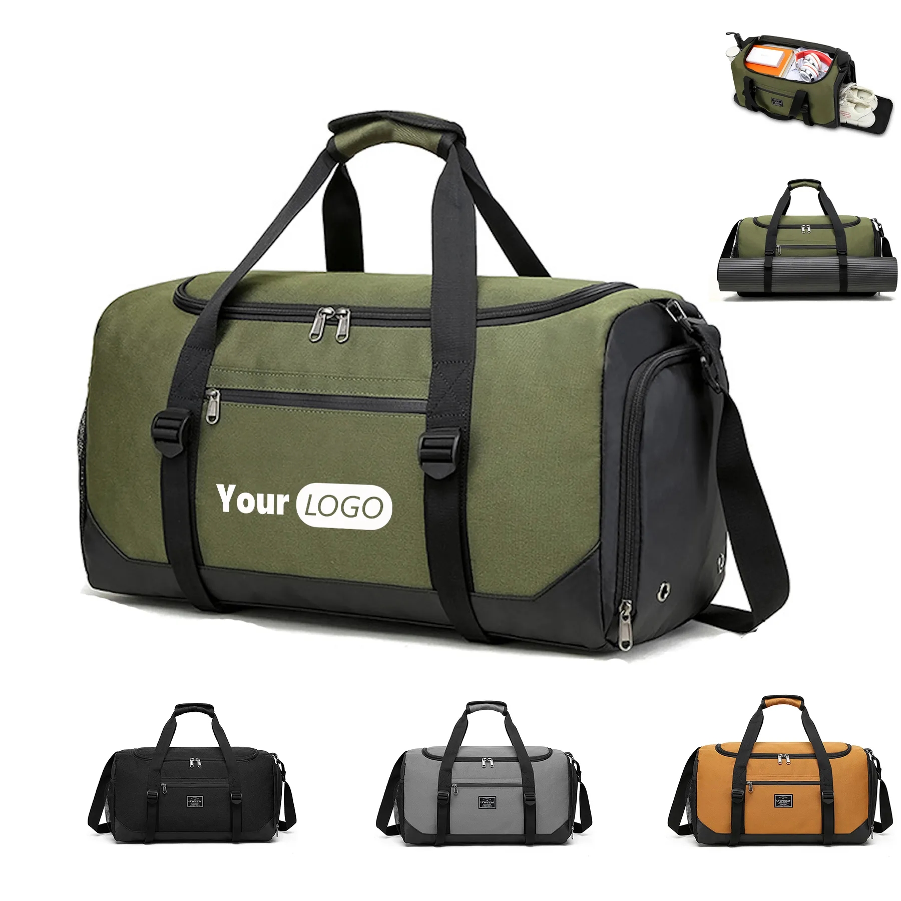 40L Waterproof Large Sports Bag w/Quick-Drying Towel Travel 3