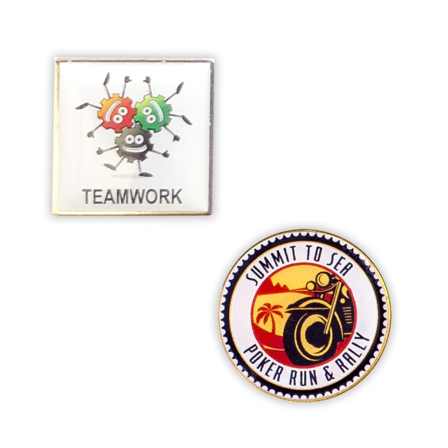 USA Made Metal Lapel Pin w/Epoxy Dome Full Color - Stock shapes up to 1"x1" 1