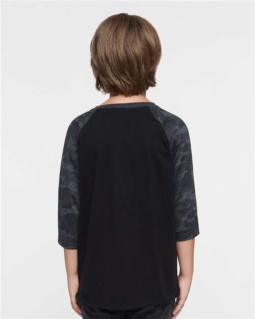 Youth Baseball Fine Jersey Three-Quarter Sleeve Tee - 6130 63