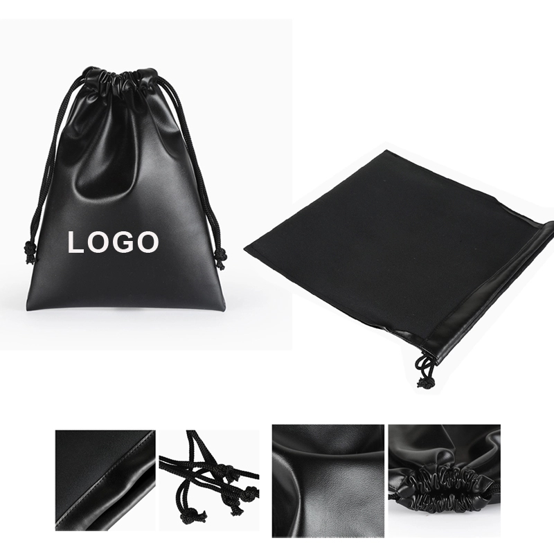 PU Leather Pouches Drawstring Bag 2