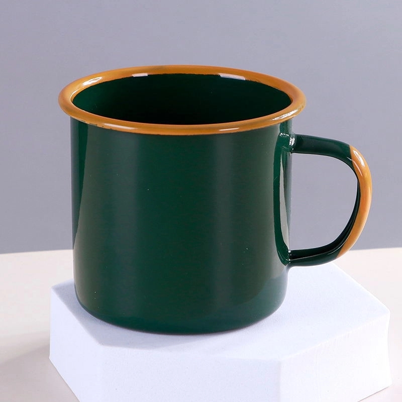 12oz Enamel Coffee Camping Mug 1
