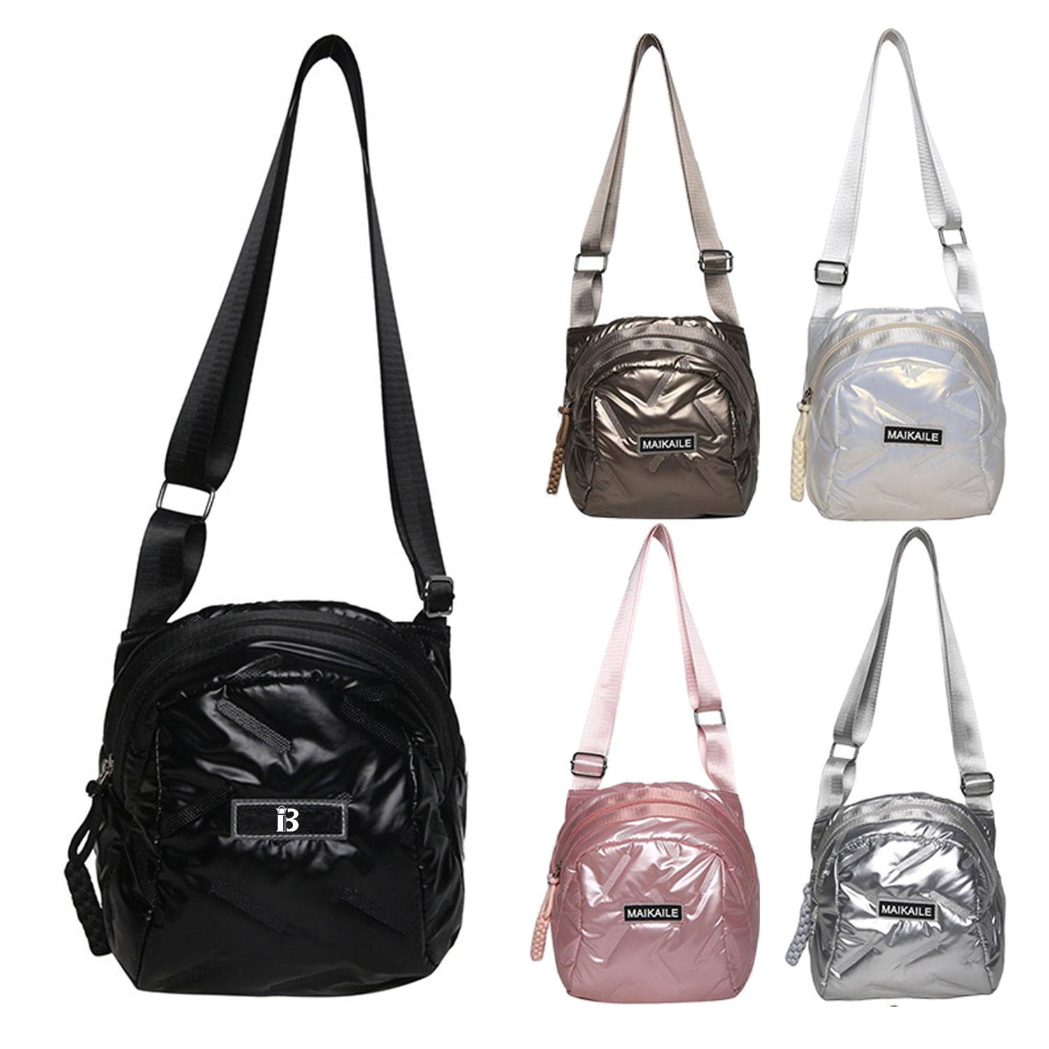 Casual Fashion Women Quilted Puffer Crossbody Bag 2