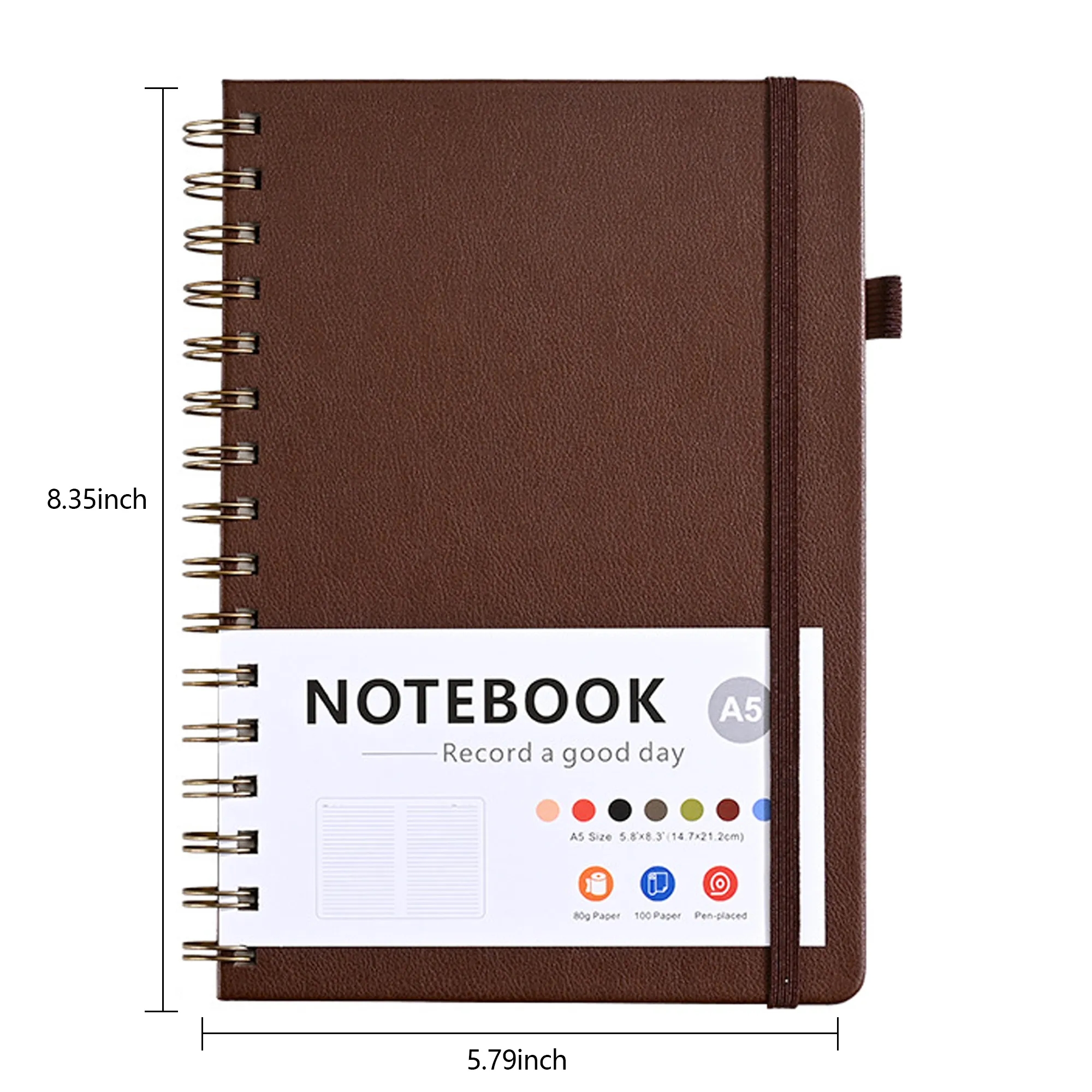 Compact A5 Spiral Notebook for School and Office 5