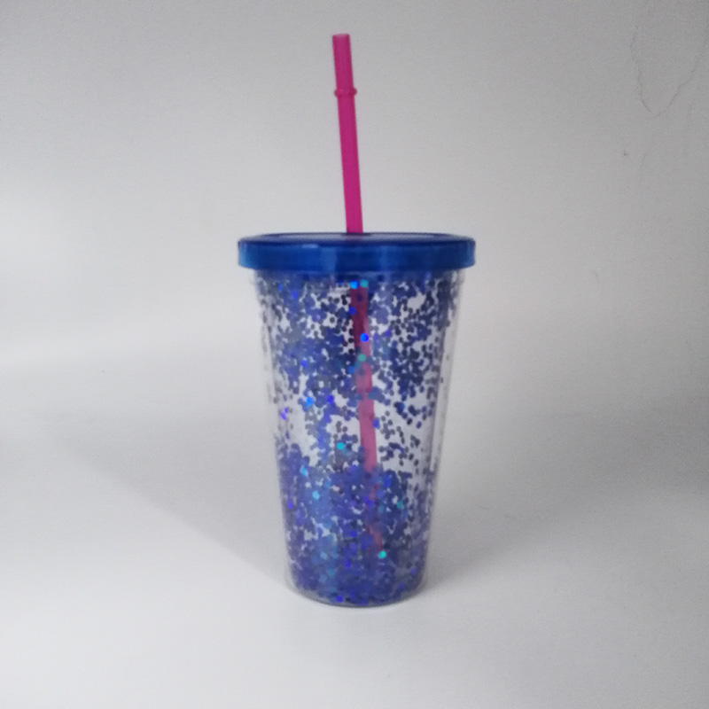 16OZ Double Wall acrylic with Straw Cup 2