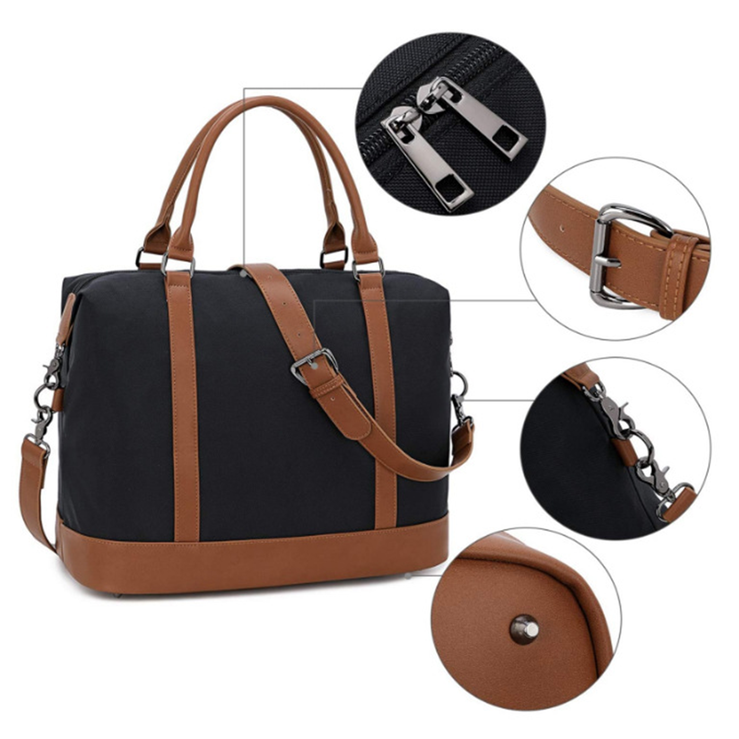 Women Ladies Canvas Weekender Bag 2