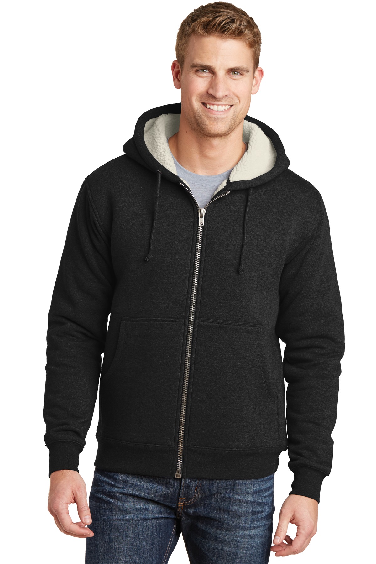 CornerStone Heavyweight Sherpa-Lined Hooded Fleece Jacket. CS625 12