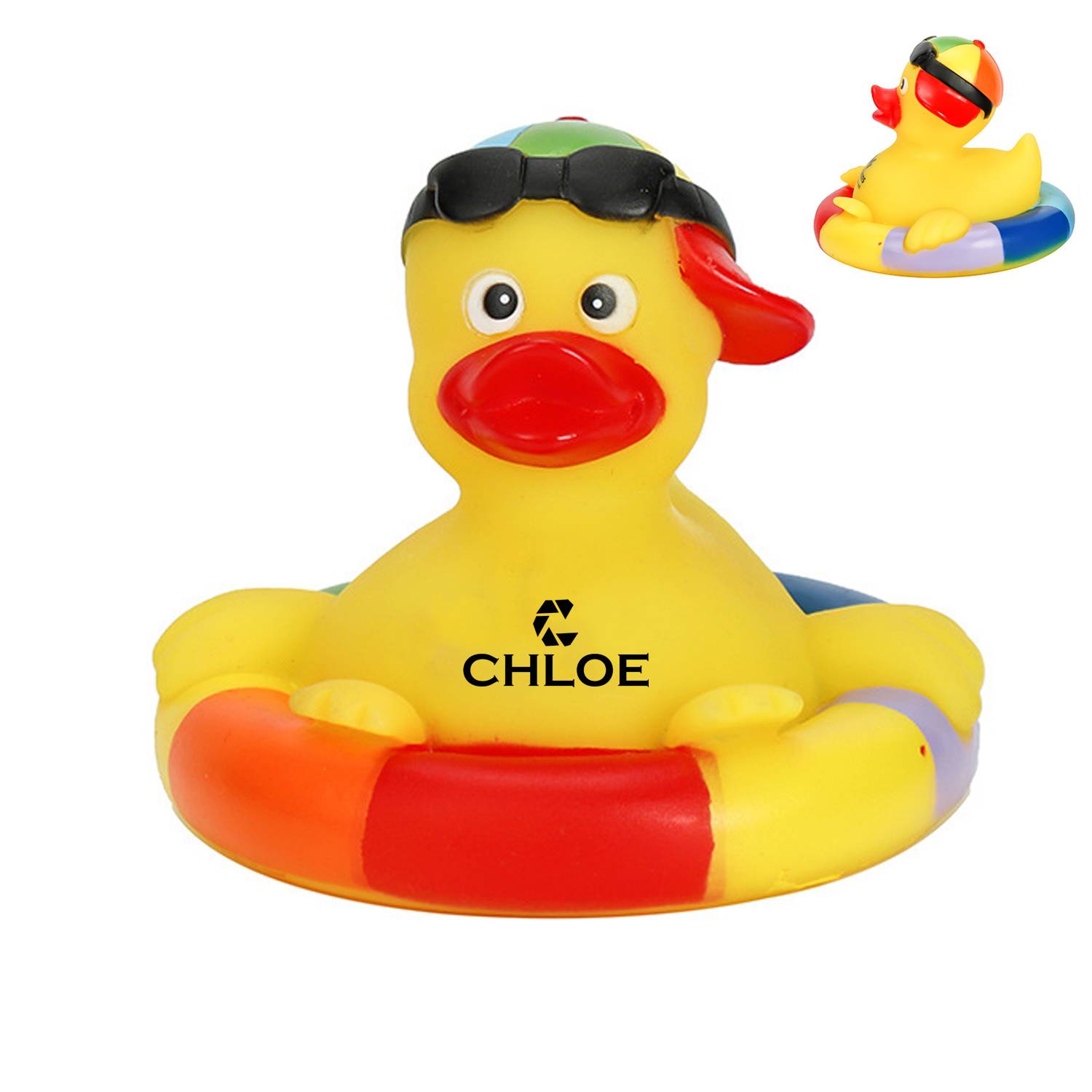 Ring Duck Float Decoration Children Bath Pinch Called Toys 2