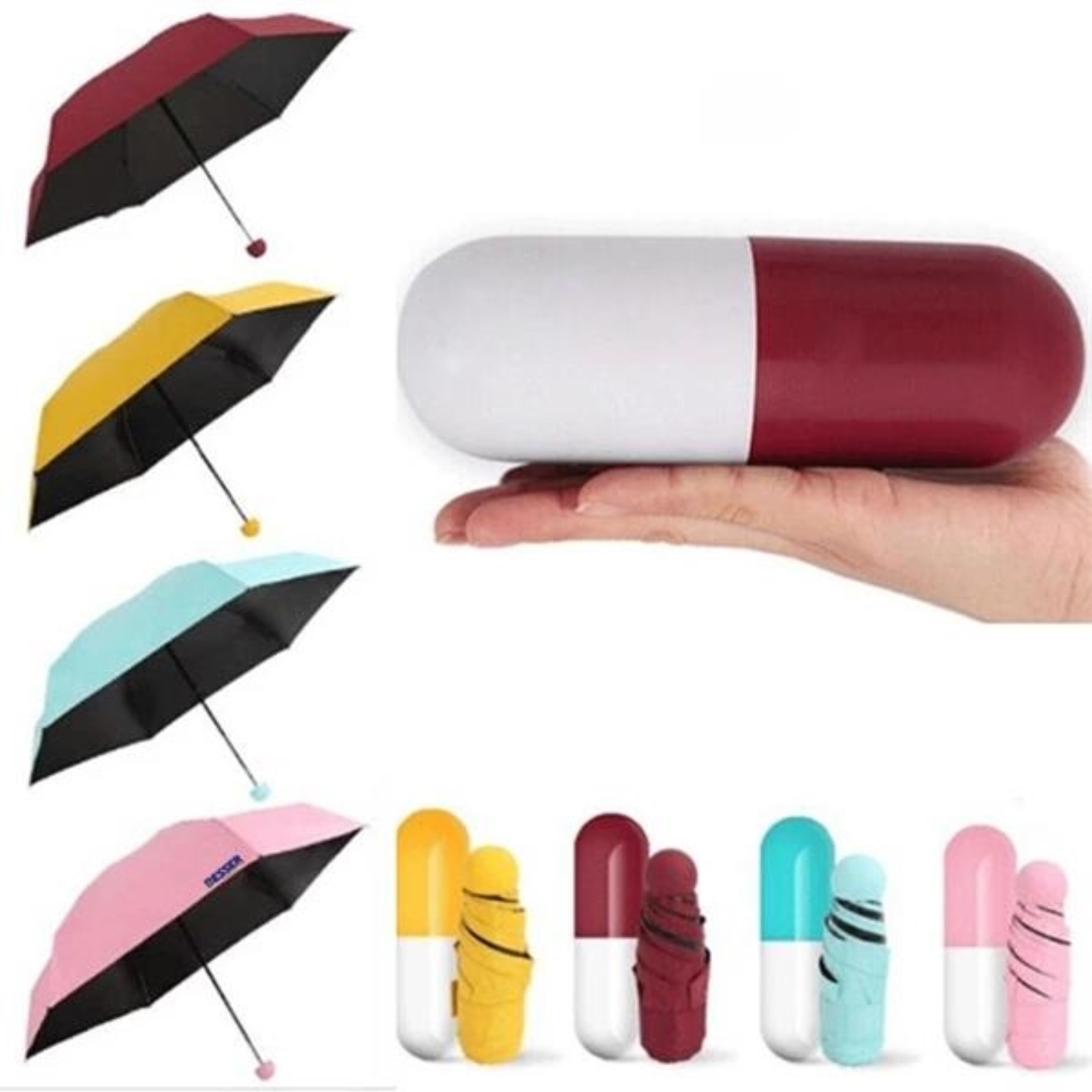 Mini Foldable Capsule Umbrella 1
