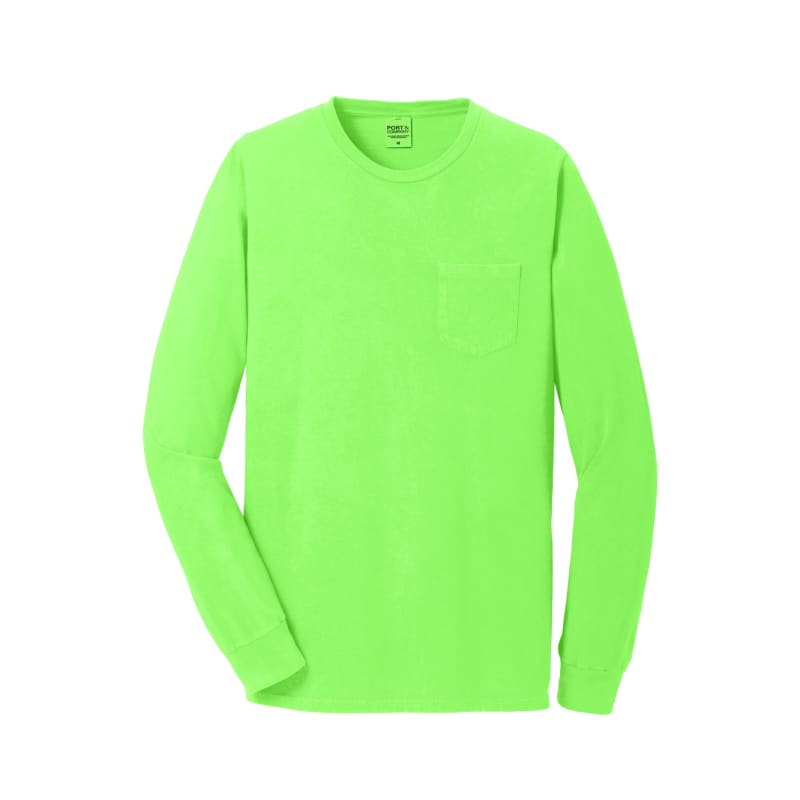 Port & Company Beach Wash Garment-Dyed Long Sleeve Pocket Tee 22
