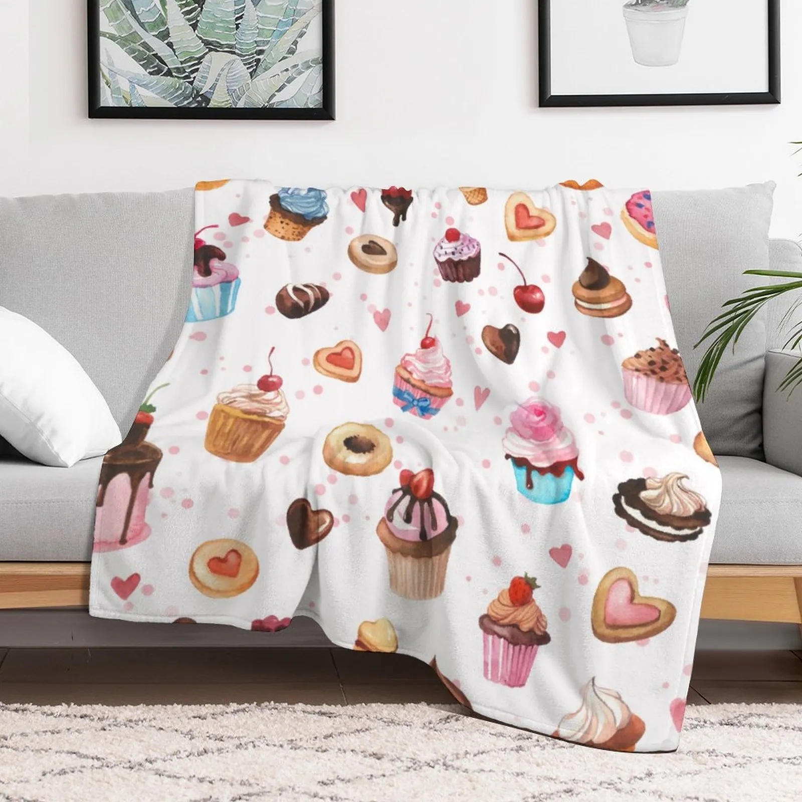 280g Full Color Soft Fleece Blanket Warm Lightweight Cozy 6