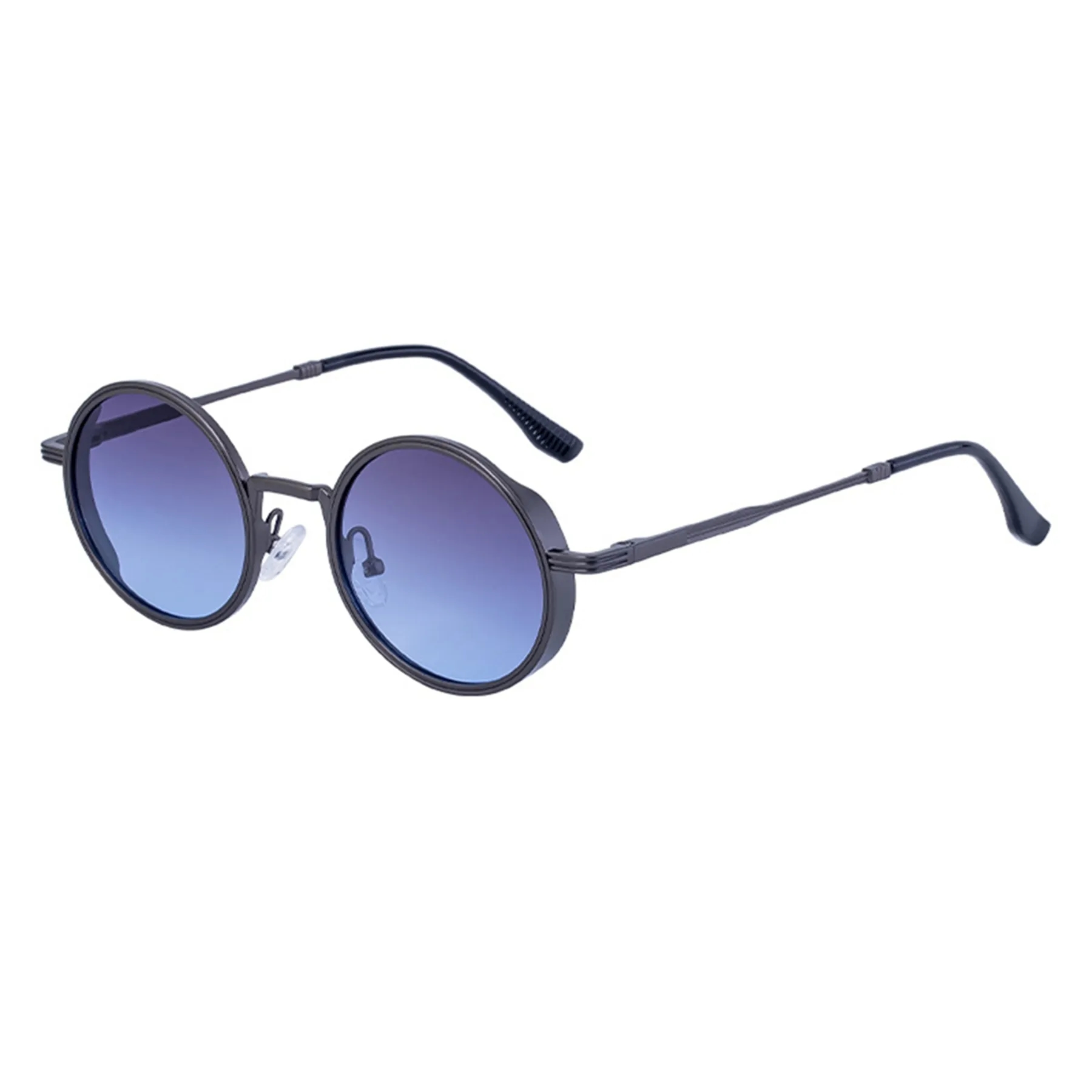 Vintage Punk Style Round Metal Frame UV400 Shades Sunglasses 14