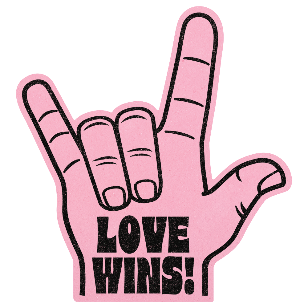 16" Classic Love Foam Mitt 12